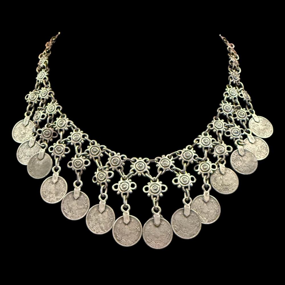 Vintage Banjara Coin Choker Necklace